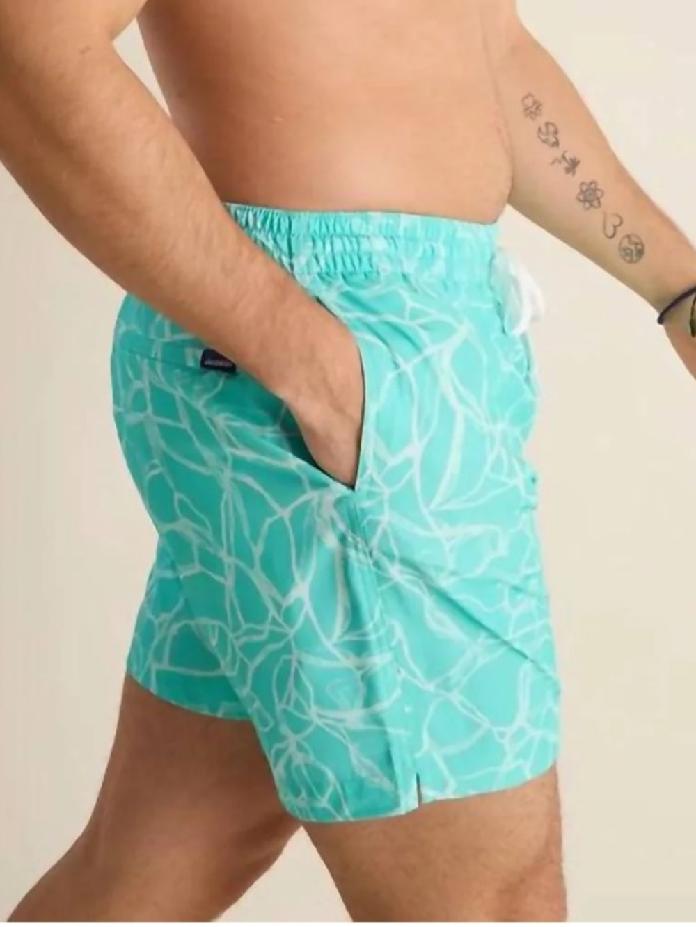 NWT Chubbies Mint Green and Blue Men's Swim Shorts Size Medium 7” - Picture 5 of 11